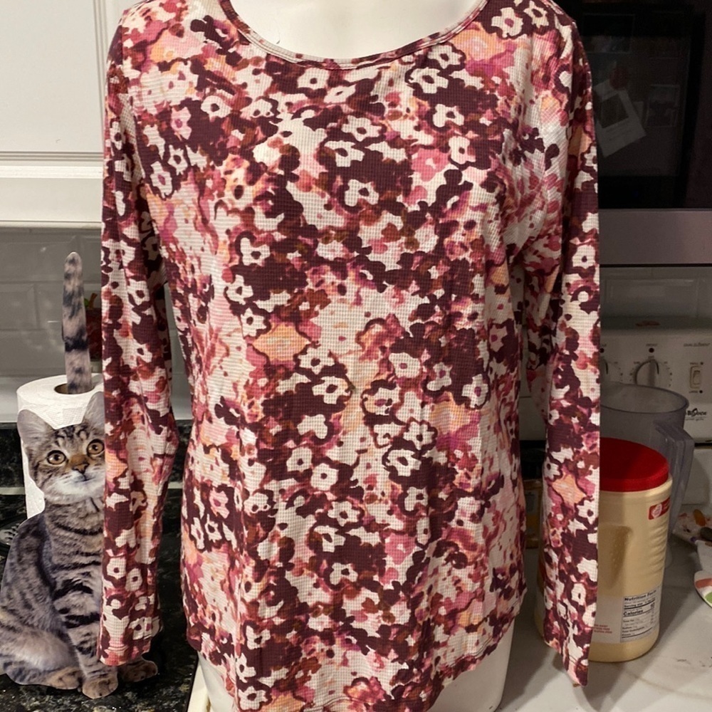 D womens Liz Claiborne stretch long sleeve plus size top 1X.  EUC